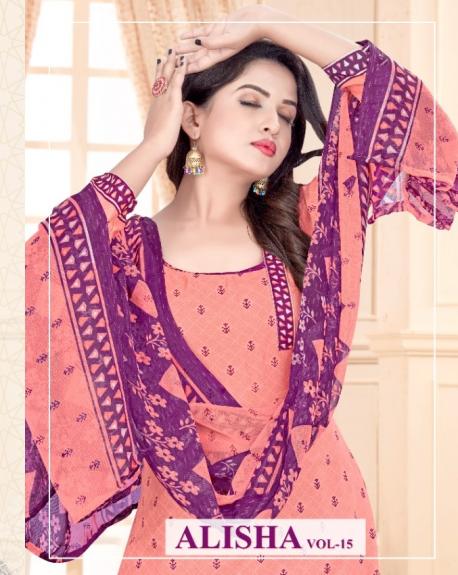 Amit Alisha Vol-15 Designer Exclusive Printed Dress Material